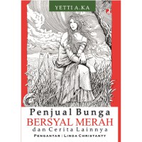 Penjual Bunga Bersyal Merah